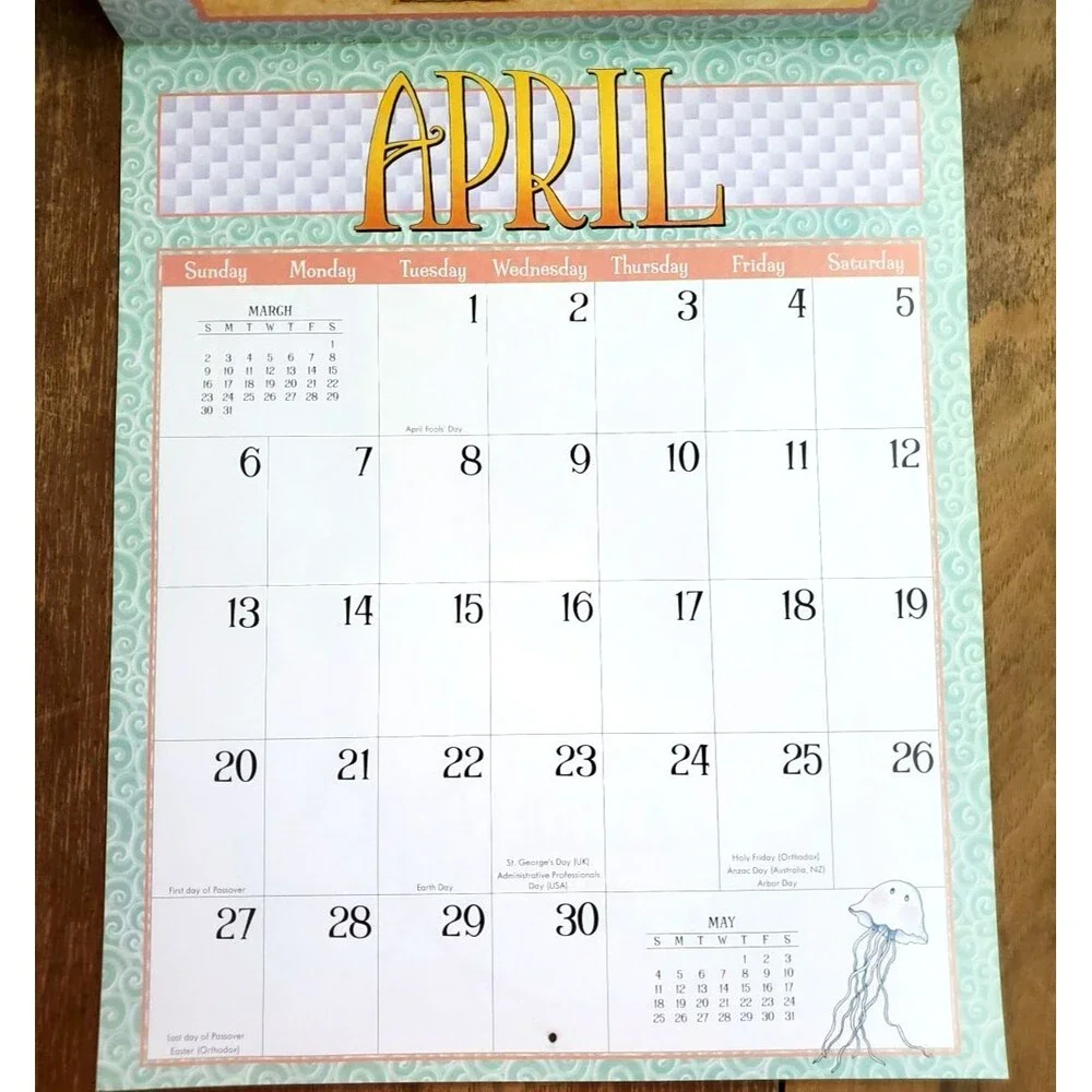 Vintage Mary Engelbreit Celebrebrate 2008 Calendar NEW Framing Wall Art Crafting